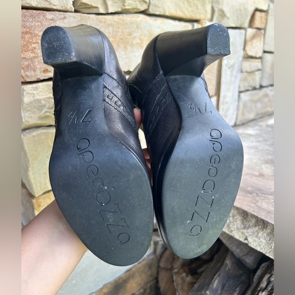 Apepazza Black heeled leather ankle boots with Western-Inspired DesignSz-7.5. Ps - Picture 9 of 9